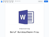 Arbeitsvertrag-Burokaufmann-Frau