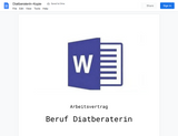 Arbeitsvertrag-Diatberaterin