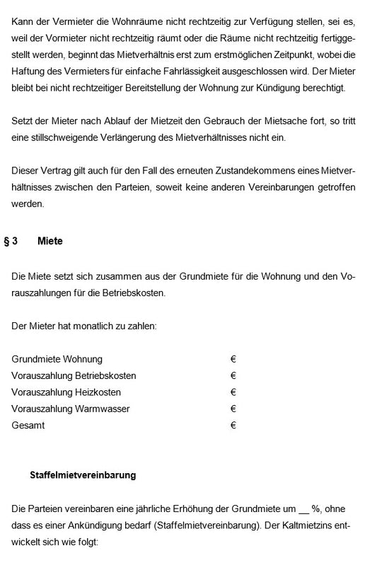 Untermietvertrag Muster Vorlage Wohnung - Simply Download