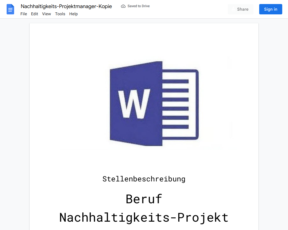 Stellenbeschreibung-Nachhaltigkeits-Projektmanager