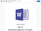 Arbeitszeugnis-Nachhaltigkeits-Projektmanager