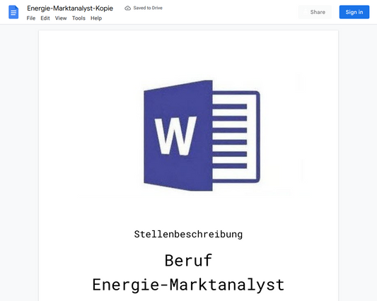 Stellenbeschreibung-Energie-Marktanalyst