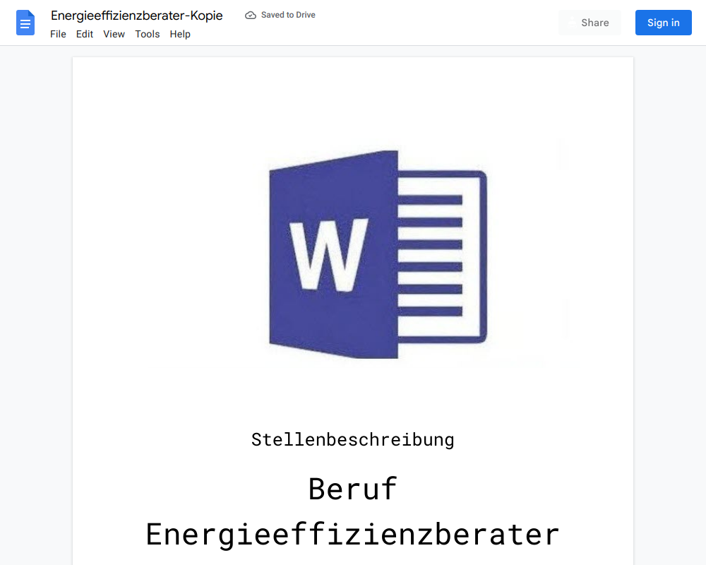 Stellenbeschreibung-Energieeffizienzberater