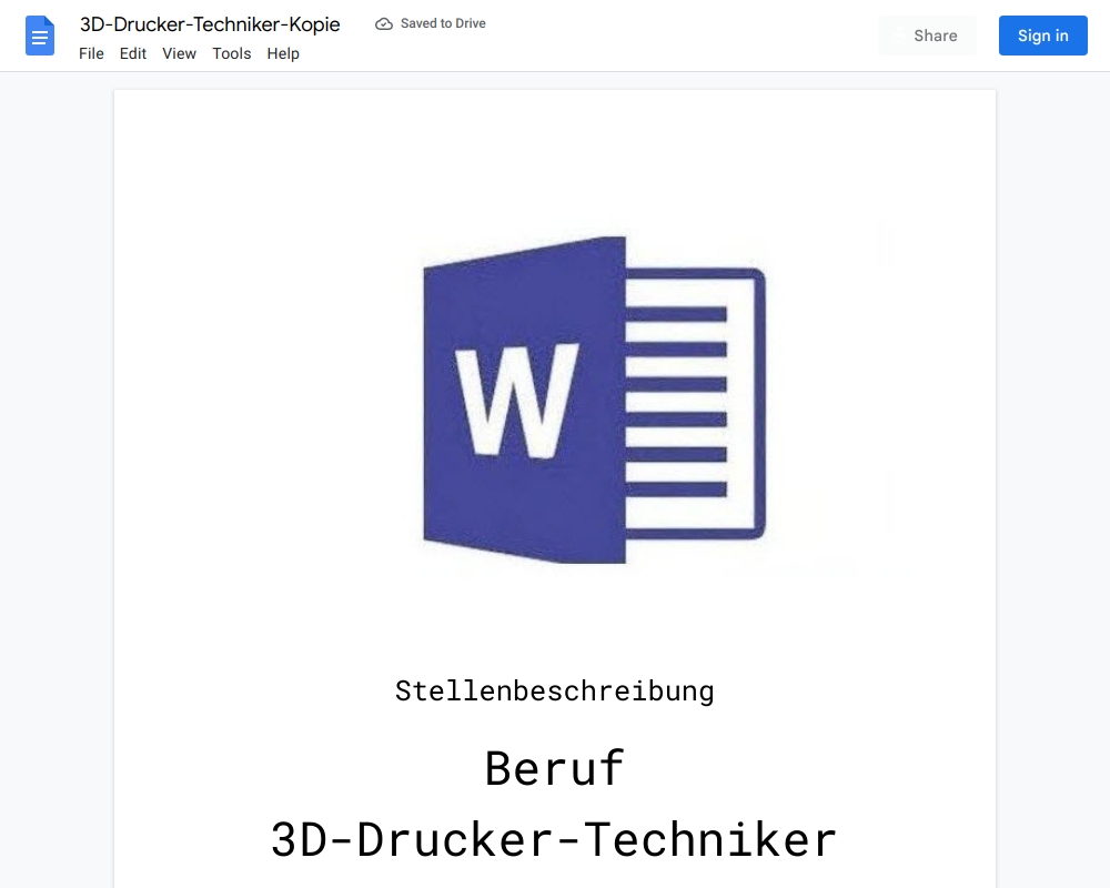 Stellenbeschreibung-3D-Drucker-Techniker