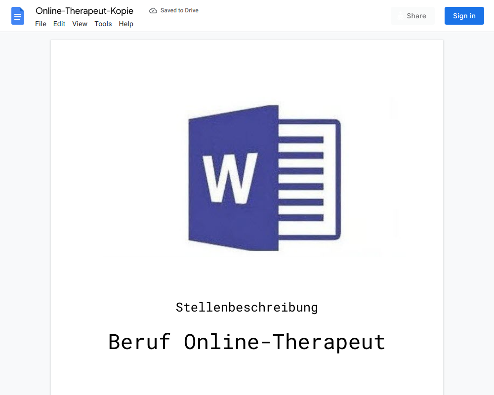 Stellenbeschreibung-Online-Therapeut