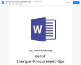 Stellenbeschreibung-Energie-Procurement-Spezialist