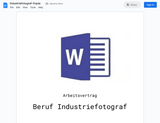 Arbeitsvertrag-Industriefotograf