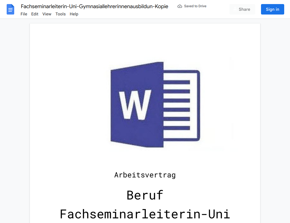 Arbeitsvertrag-Fachseminarleiterin-Uni-Gymnasiallehrerinnenausbildun