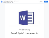 Arbeitsvertrag-Spieltherapeutin