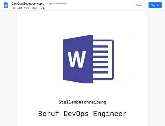 Stellenbeschreibung-DevOps Engineer