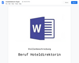 Stellenbeschreibung-Hoteldirektorin