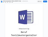 Arbeitsvertrag-Textilmustergestalter (Tufting, Nadelflor)