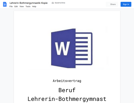 Arbeitsvertrag-Lehrerin-Bothmergymnastik