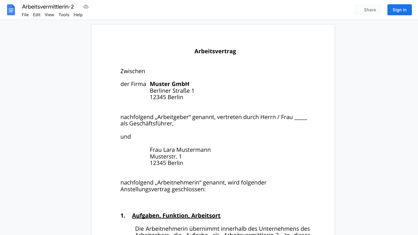 Arbeitsvertrag-Arbeitsvermittlerin-2