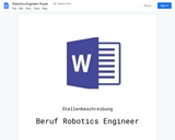 Stellenbeschreibung-Robotics Engineer